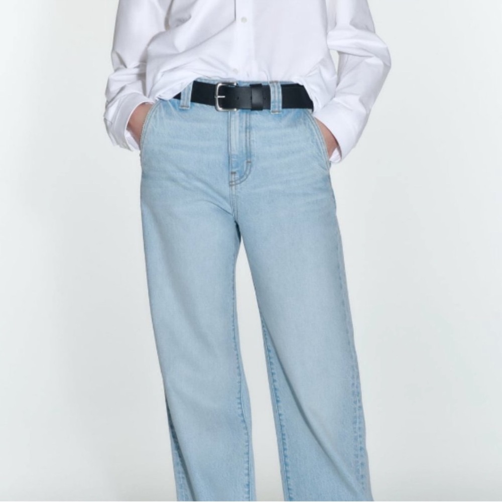 Zara ZW Denim Chino Pants 7513/056 size 6 - Picture 2 of 10
